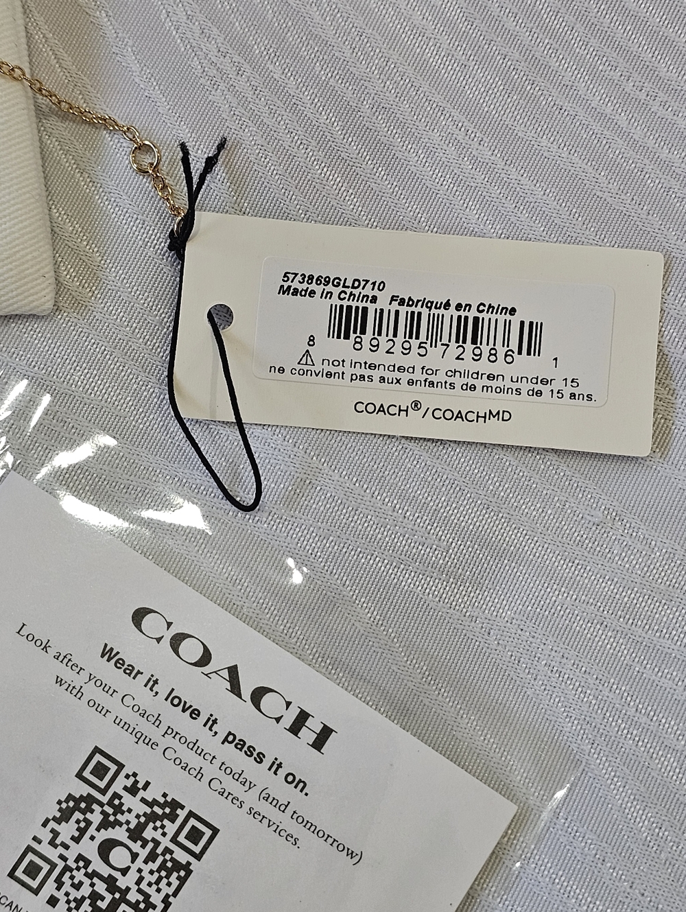 COACH Gold Heart Charm Bracelet - Picture 13 of 14